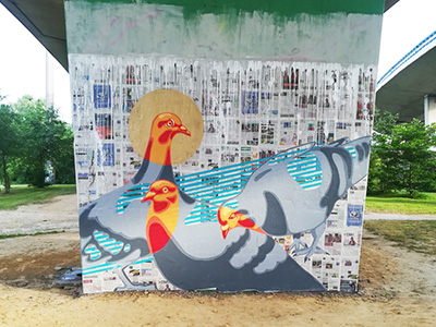 Street-Art Anderlecht Pigeons